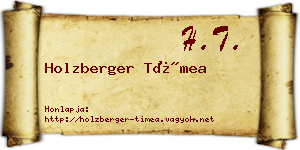 Holzberger Tímea névjegykártya