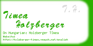 timea holzberger business card